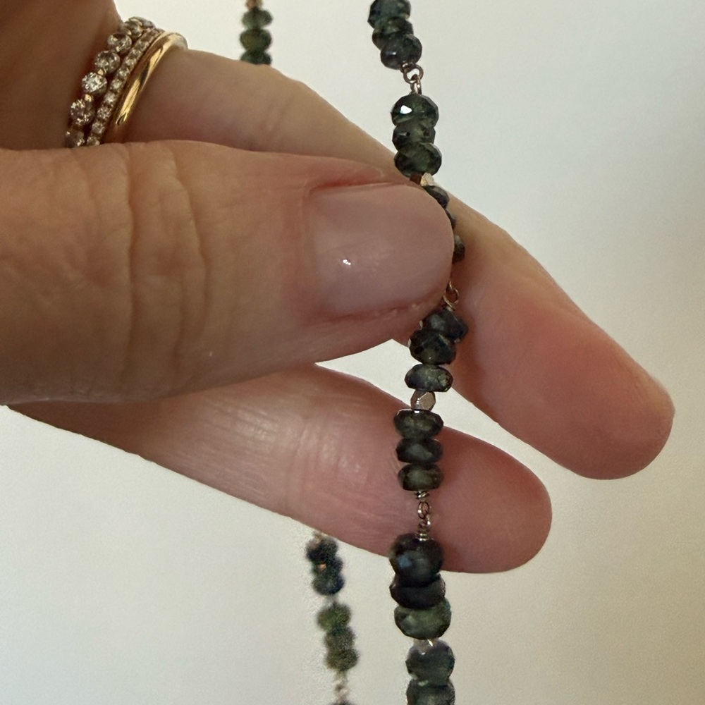18k Sapphire Bead Necklace - Eve J Alfille - Picture 9 of 10
